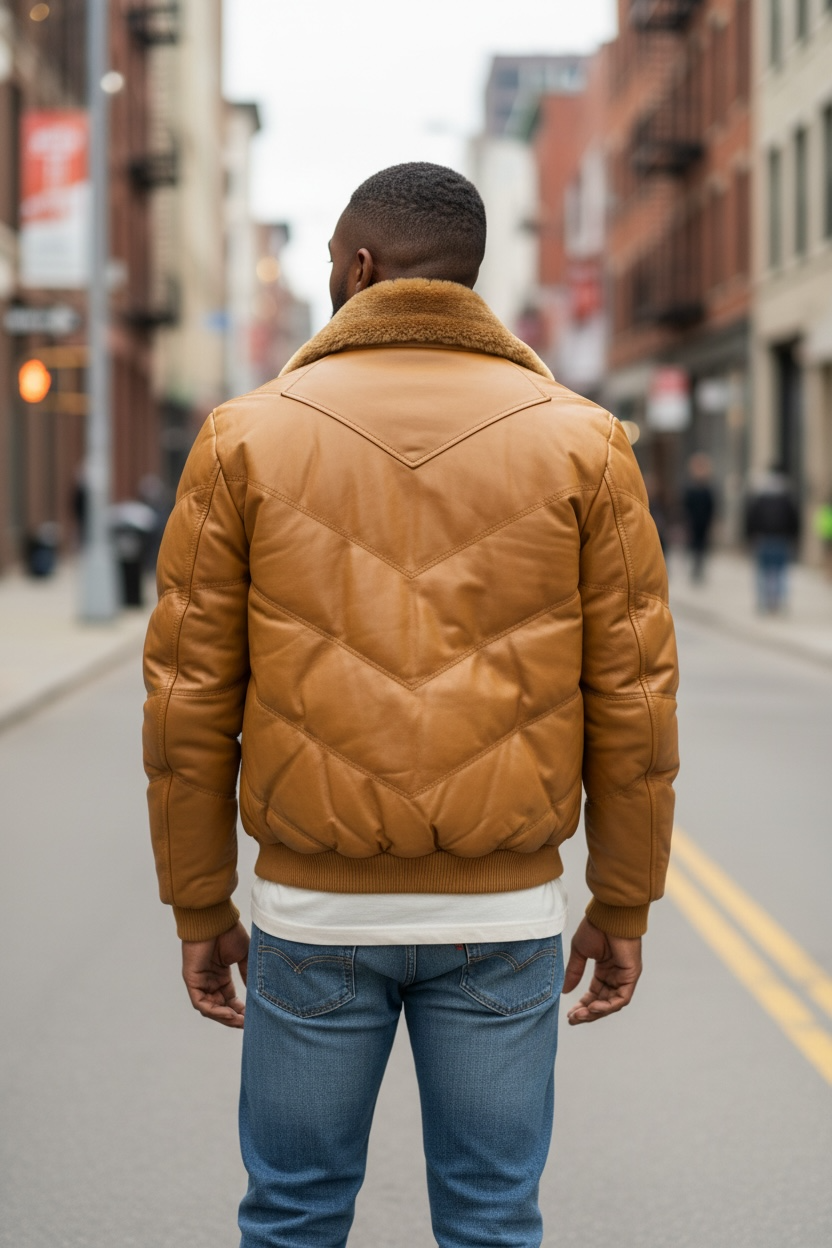 Jake Wood Leather Bomber