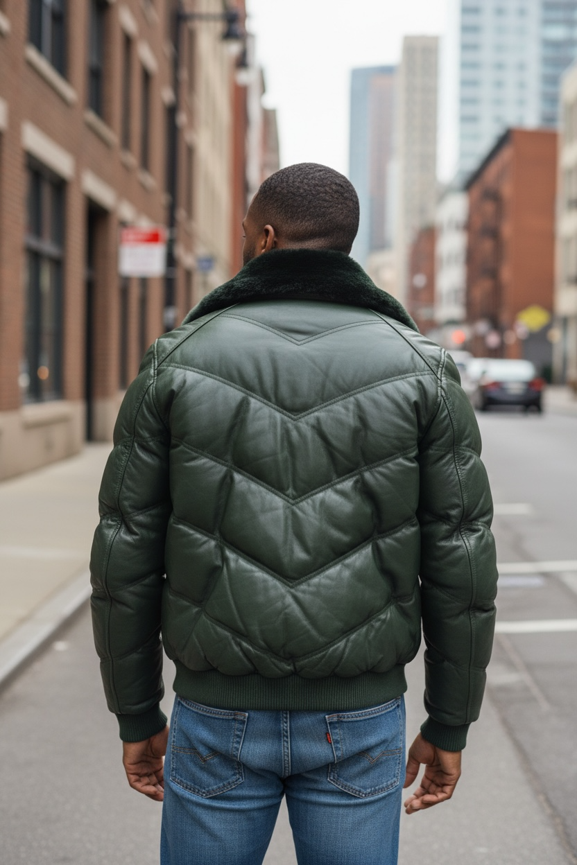 Jake Wood Leather Bomber