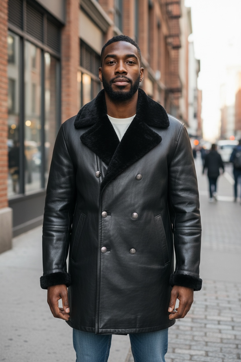 Jake Wood Leather Shearling