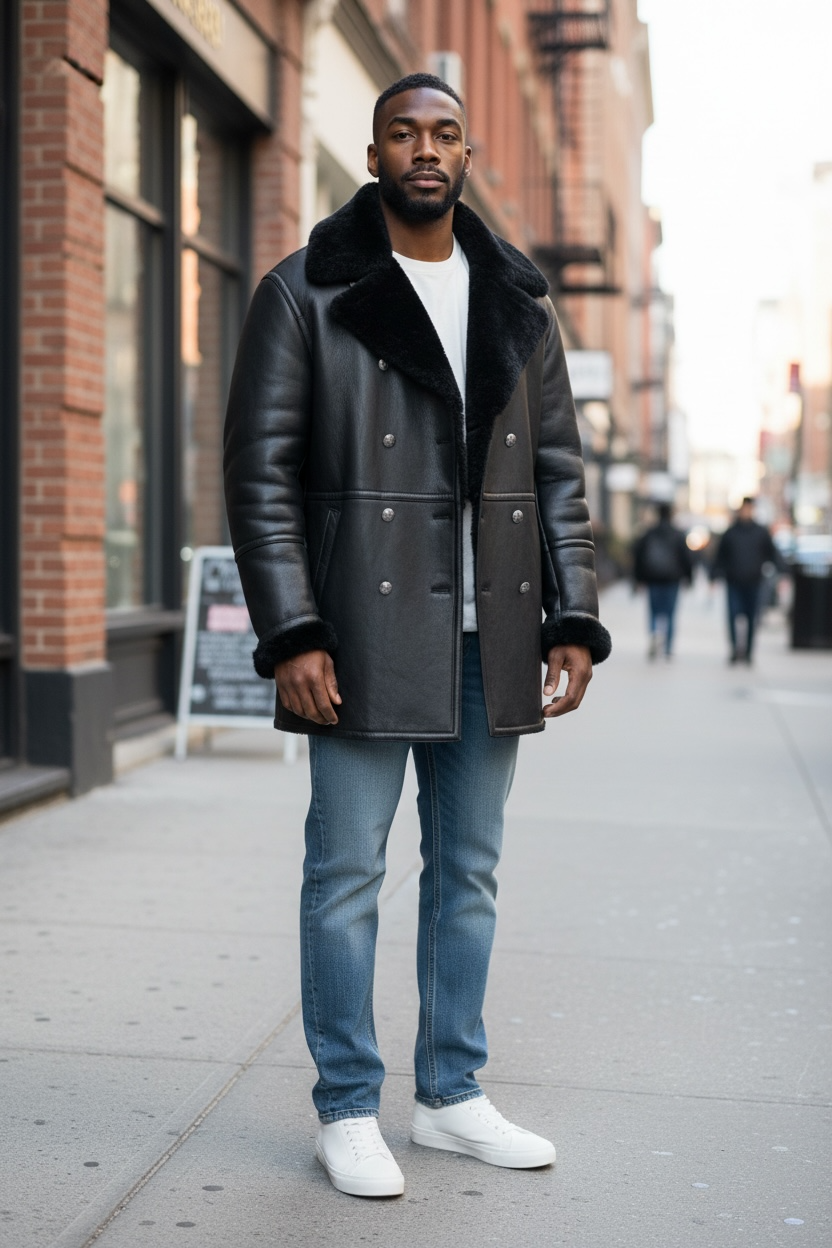 Jake Wood Leather Shearling