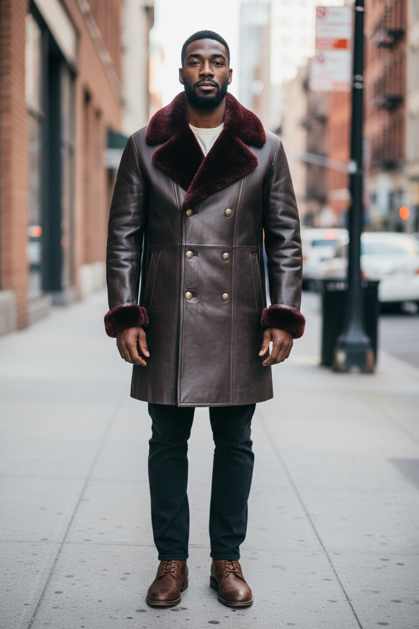 Jake Wood Leather Shearling