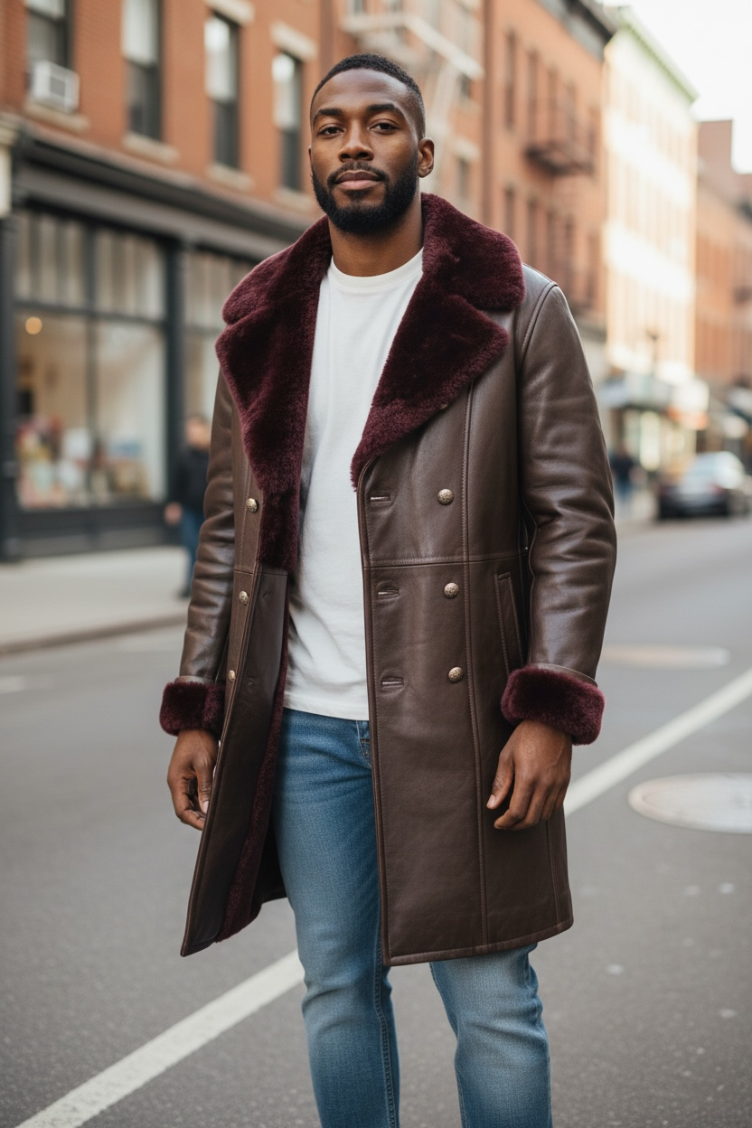 Jake Wood Leather Shearling